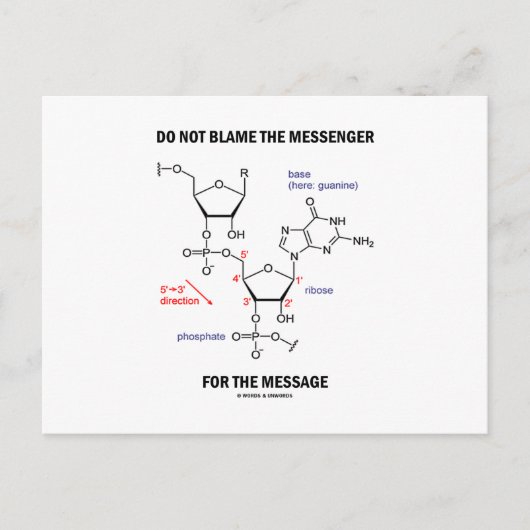 Geben Sie dem Messenger nicht die Schuld für die N Postkarte (Vorderseite)