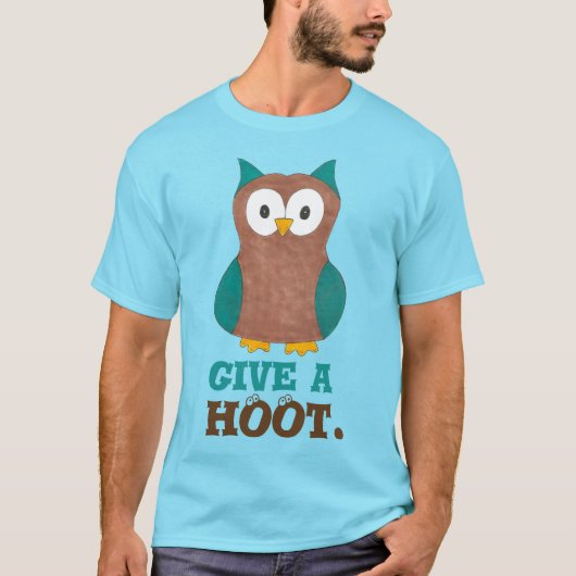 Geben Sie dem Owl Bird Eyes Eyeballs T-Shirt HOOT  (Vorderseite)