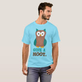 Geben Sie dem Owl Bird Eyes Eyeballs T-Shirt HOOT  (Vorne ganz)