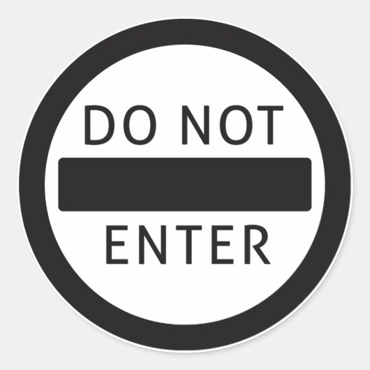 Geben Sie den Circle Aufkleber nicht ein (Vorderseite)