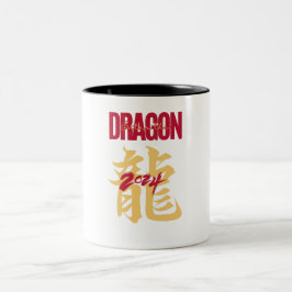 Geben Sie den Drachen 2024 ein Zweifarbige Tasse