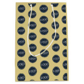 Geben Sie den Firmennamen Werbeaktion für Ihr Firm Mittlere Geschenktüte (Vorderseite)