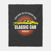 Geben Sie den Namen "Gelbes klassisches Auto" ein Fleecedecke (Vorderseite)