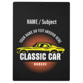Geben Sie den Namen "Gelbes klassisches Auto" ein Klemmbrett (Rückseite)