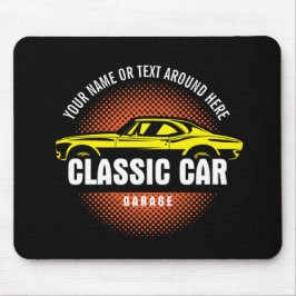 Geben Sie den Namen "Gelbes klassisches Auto" ein Mousepad