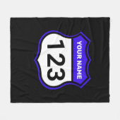 Geben Sie den Namen Ihrer Rufnummernanzeige blau h Fleecedecke (Vorderseite (Horizontal))