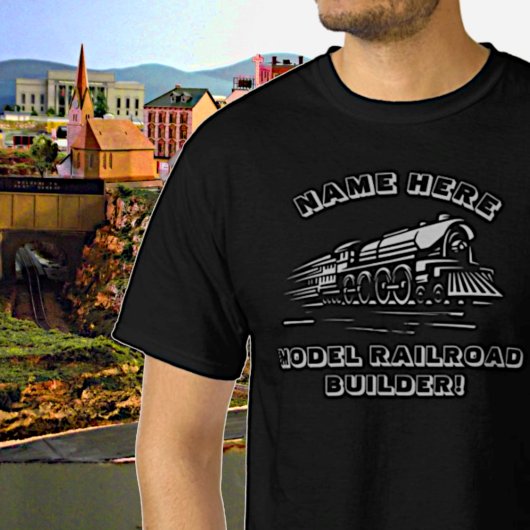 Geben Sie den Namen Ihres TEXT-Modellbahnsystems e T-Shirt