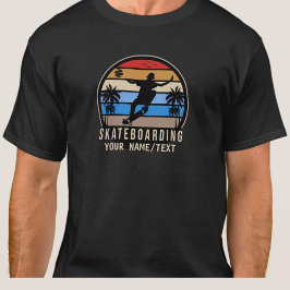 Geben Sie den Namen Text Skateboarding Retro Vinta T-Shirt