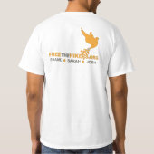 Geben Sie den Wanderer-orange Tauben-T - Shirt (Rückseite)