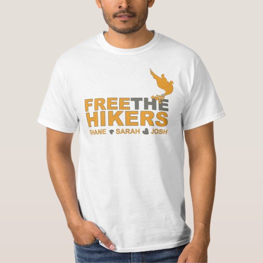 Geben Sie den Wanderer-orange Tauben-T - Shirt (Vorderseite)