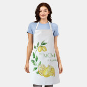 Geben Sie der Mama eine Quetschgelbe Zitrone Schürze (Getragen)