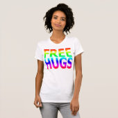 GEBEN Sie der Regenbogen-Trägershirt UMARMUNGEN T-Shirt (Vorne ganz)
