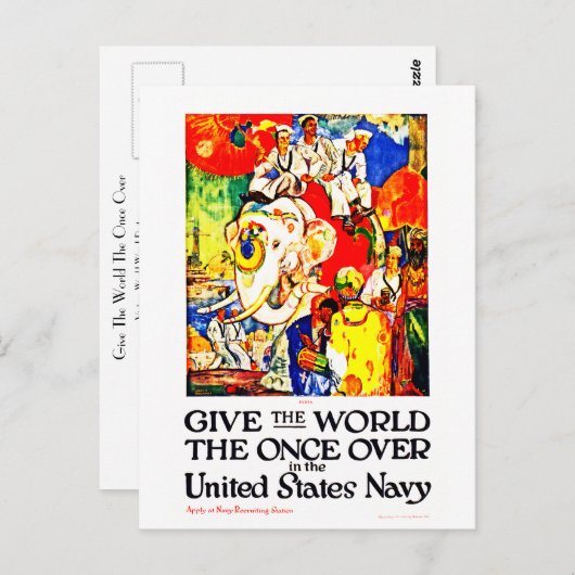 Geben Sie der Welt das Einmalige Postkarte (Vorne/Hinten)