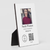 Geben Sie die Geschäftsdetails q r c des Bildtitel Fotoplatte (Seite)