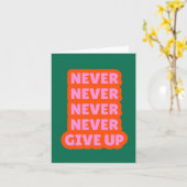 Geben Sie die Karte nie auf (Gelbe Blume)