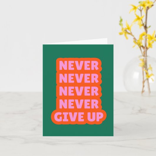 Geben Sie die Karte nie auf (Gelbe Blume)