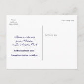 GEBEN SIE DIE KNOT-Herz-Rope-Hochzeitdatum Postkar Ankündigungspostkarte (Rückseite)