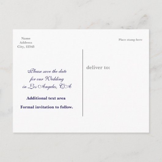 GEBEN SIE DIE KNOT-Herz-Rope-Hochzeitdatum Postkar Ankündigungspostkarte (Rückseite)