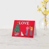 GEBEN SIE DIE LIEBE HERR UND HERR CHRISTMAS CARD KARTE (Gelbe Blume)