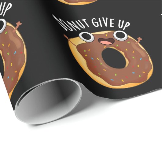 Geben Sie die lustige Nahrung Puppe Dark BG auf Geschenkpapier (Rolleneckpunkt)