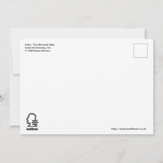 Geben Sie die Microdot Man-Flachkarte ein. (Rückseite)