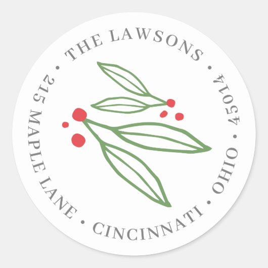 Geben Sie die Rücksendeadresse für Ihren Urlaub ei Runder Aufkleber (Vorderseite)