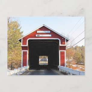 Geben Sie die Schiefer Covered Bridge ein Postkarte