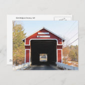 Geben Sie die Schiefer Covered Bridge ein Postkarte (Vorne/Hinten)