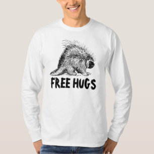 Geben Sie die Umarmungs-Stachelschwein-T - Shirts