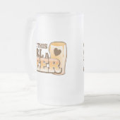 GEBEN Sie DIESEM MÄDCHEN EINEN BIER-Entwurf vom Mattglas Bierglas (Vorderseite Links)