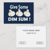 Geben Sie ein Dim Sum Restaurant Visitenkarte (Vorne/Hinten)