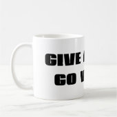 Geben Sie ein F*ck gehen vegan Kaffeetasse (Links)