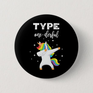 Geben Sie ein leichtes Dabbing Unicorn Diabetes Be Button