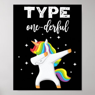 Geben Sie ein leichtes Dabbing Unicorn Diabetes Be Poster