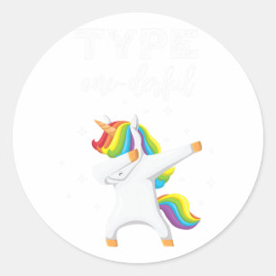 Geben Sie ein leichtes Dabbing Unicorn Diabetes Be Runder Aufkleber