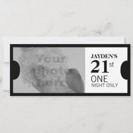 Geben Sie ein VIP 21. Geburtstag Party Foto laden Einladung