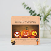 Geben Sie ein, wenn Sie es wagen: Eine Spuk Hallow Einladung (Stehend Vorderseite)