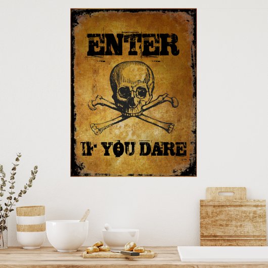 Geben Sie ein, wenn Sie es wagen, Halloween-Requip Poster (Küche)