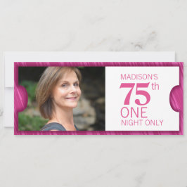 Geben Sie eine VIP 75. Geburtstagsparty in Rosa We Einladung