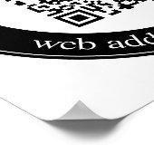 Geben Sie eine Website für sofortigen QR-Code ein Poster (Ecke)