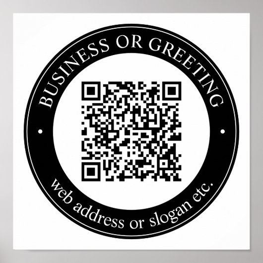 Geben Sie eine Website für sofortigen QR-Code ein Poster (Vorne)