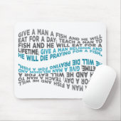 Geben Sie einem Mann einen Fisch… Mousepad (Mit Mouse)