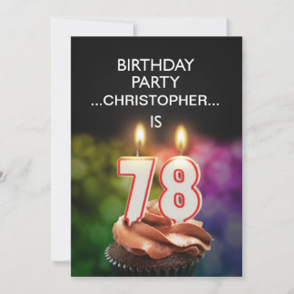 Geben Sie einen Namen, 78. Geburtstagsparty Einlad Einladung