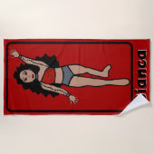 Geben Sie einen Namen Majorette/Dancer Beach Handt Strandtuch (Vorderseite)