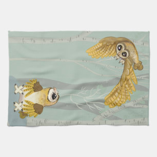 Geben Sie einen Schrei! Schleiereule Geschirrtuch