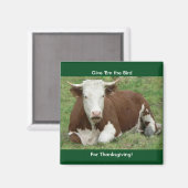 Geben Sie 'Em Vogel für Erntedank Magnet (Vorderseite/Rückseite)