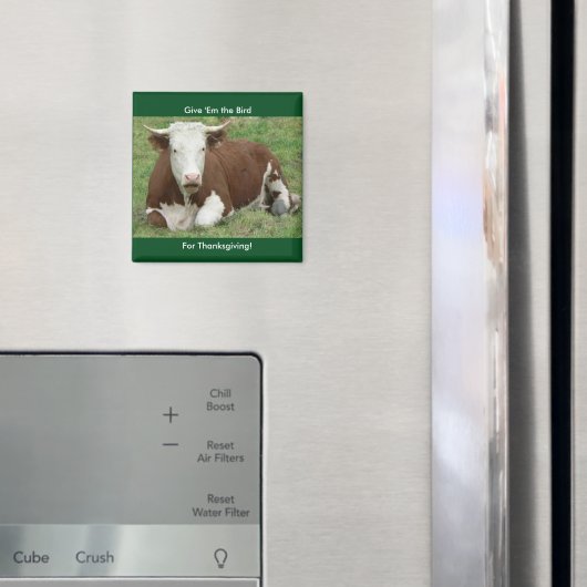 Geben Sie 'Em Vogel für Erntedank Magnet (In Situ (Kühlschrank))