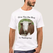 Geben Sie Em Vogel für Erntedank Unisex T-Shirt (Vorderseite)