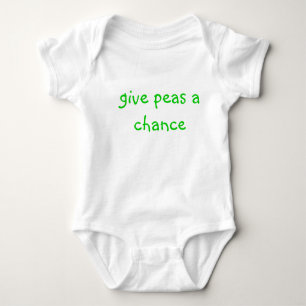 geben Sie Erbsen eine Möglichkeit Baby Strampler