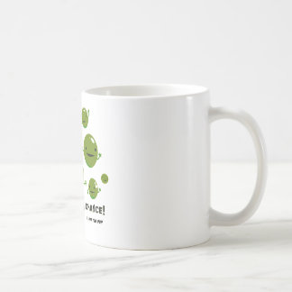 Geben Sie Erbsen eine Möglichkeit Kaffeetasse
